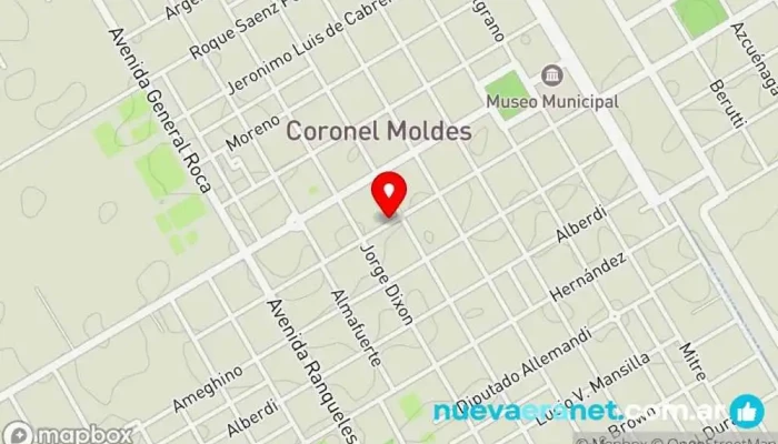 mapa de Terrón de azúcar Pastelería en Coronel Moldes