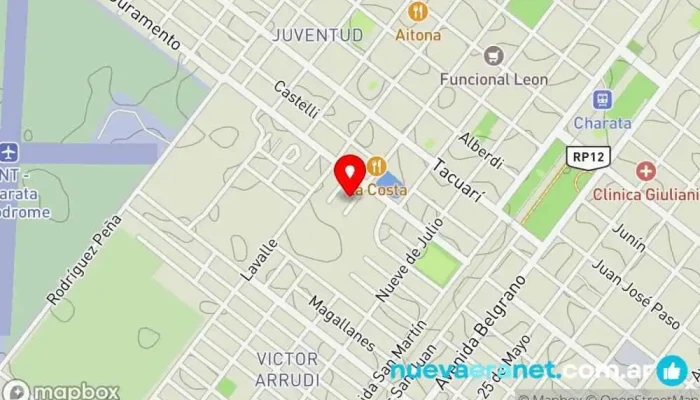 mapa de Todo Caserito Pastelería, Panadería en Charata