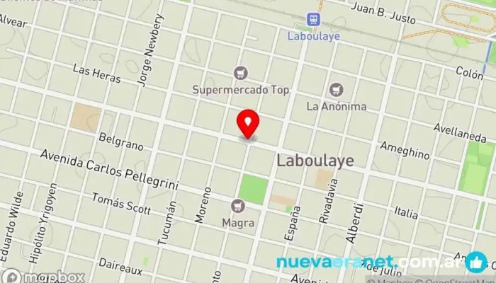 mapa de Tonelli Inmobiliaria & Estudio Jurídico Agencia inmobiliaria, Abogado en Laboulaye