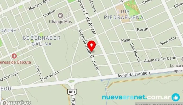 mapa de Tortas Galesas Manu Pastelería en Puerto Madryn
