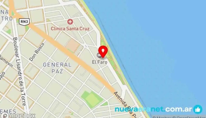 mapa de Tortillas de la costa Panadería en Caleta Olivia