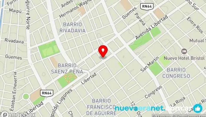mapa de Tu Bar Distribuidora de Bebidas Tienda de bebidas alcohólicas en Santiago del Estero