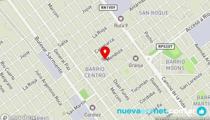 mapa de Turletto Panadería en Río Segundo