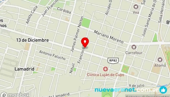 mapa de TUTTO PAN Panadería, Pastelería, Pastelería francesa en Luján de Cuyo