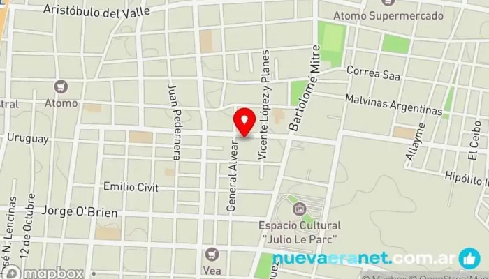 mapa de Un Nuevo Sol Panadería en Mendoza