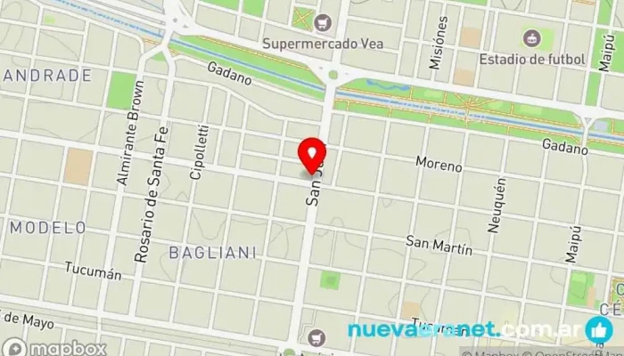 mapa de Valentino avenida (confiteria) Panadería en Gral. Roca