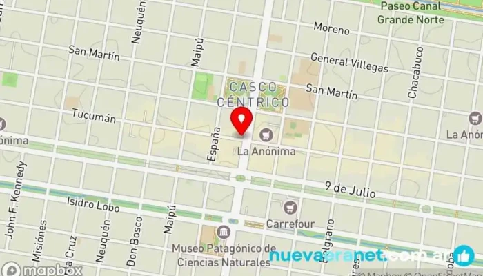 mapa de Valentino Avenida (Confitería) Cafetería en Gral. Roca