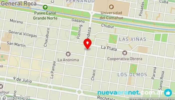 mapa de VALENTINO COSAS RICAS Panadería en Gral. Roca
