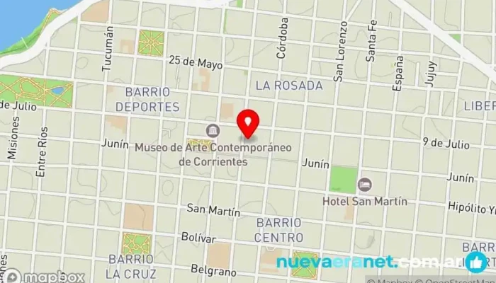 mapa de Valenziana Corrientes Tienda de muebles en Corrientes