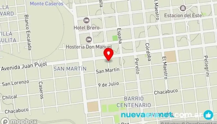 mapa de Vasquez José Luis Pastelería en Monte Caseros