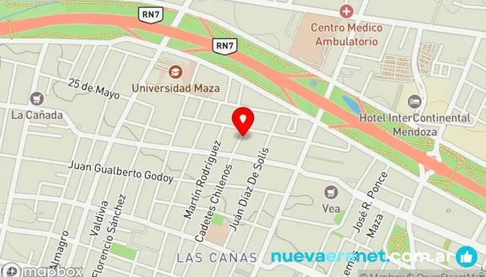 mapa de Véneto Panadería en Mendoza