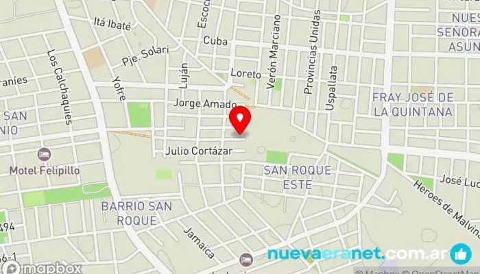 mapa de Vía bana, barrio San Antonio este, corrientes Heladería en Corrientes