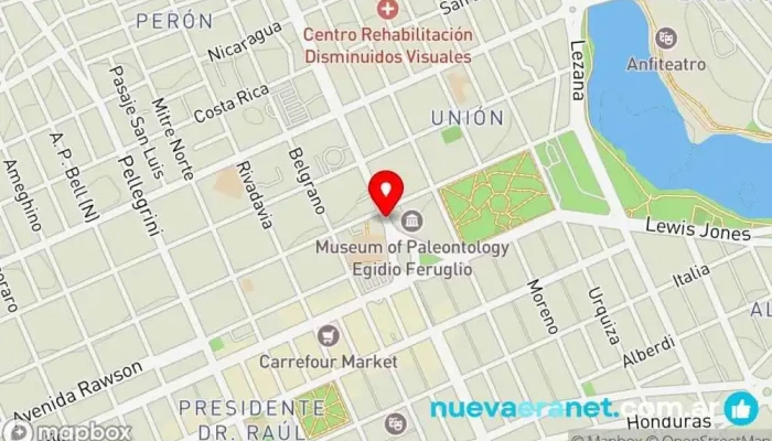 mapa de Viedma Panadería en Trelew