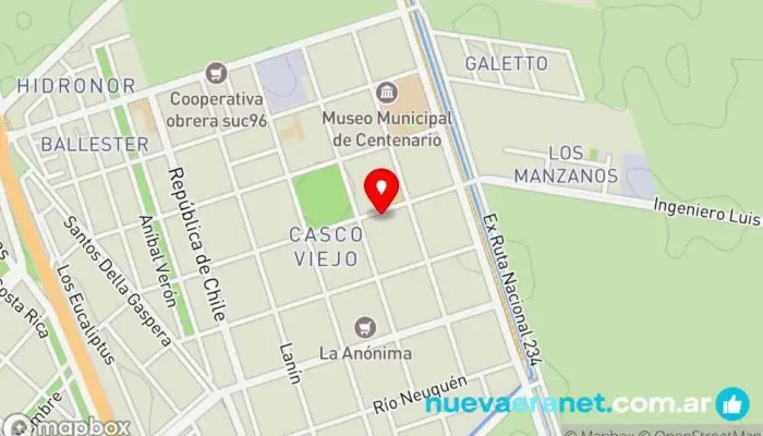 mapa de Viejo Molino - Panadería Artesanal Panadería en Centenario