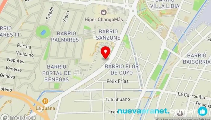 mapa de Virgen Del Valle Pastelería, Cafetería en Godoy Cruz