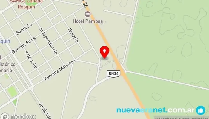 mapa de YPF avanzar sa Gasolinera en Cañada Rosquín